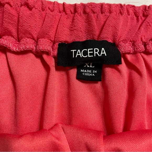 Tacera Pink A-Line Midi Skirt Tiered Resort - Picture 3 of 7